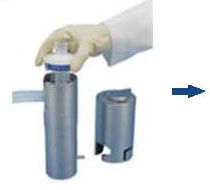 Step:1 Insert Venti-Scan" IV Kit in canister